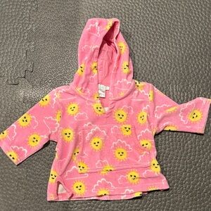 Pottery Barn Kids 6-12 monthPink Kids Hoodie with Sun Pattern